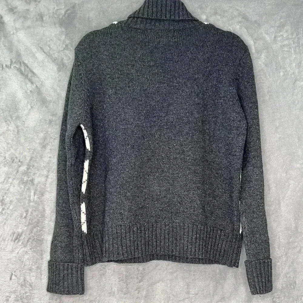 PURSUITS LTD‎ Womens Sz M Argyle Pattern Lambswool Turtle Neck Sweater Preppy